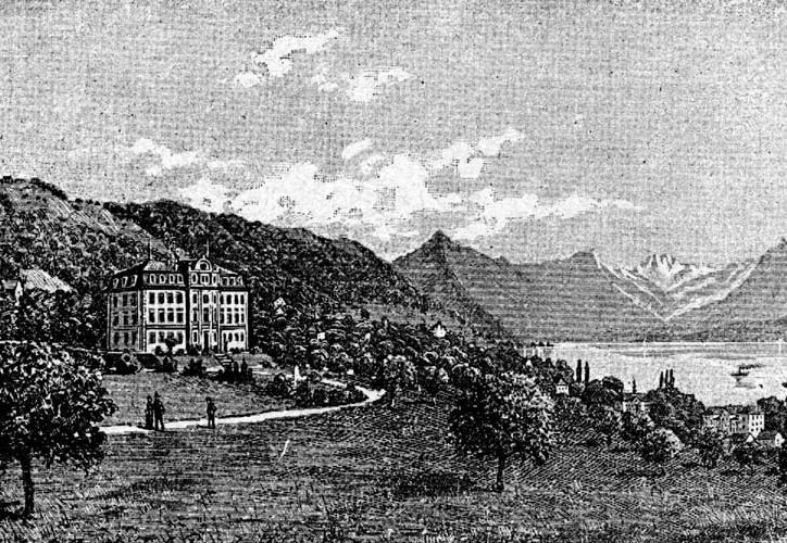 1874: Neubau Knabenpensionat St. Michael.

Abbildung: Neubau am heutigen Standort